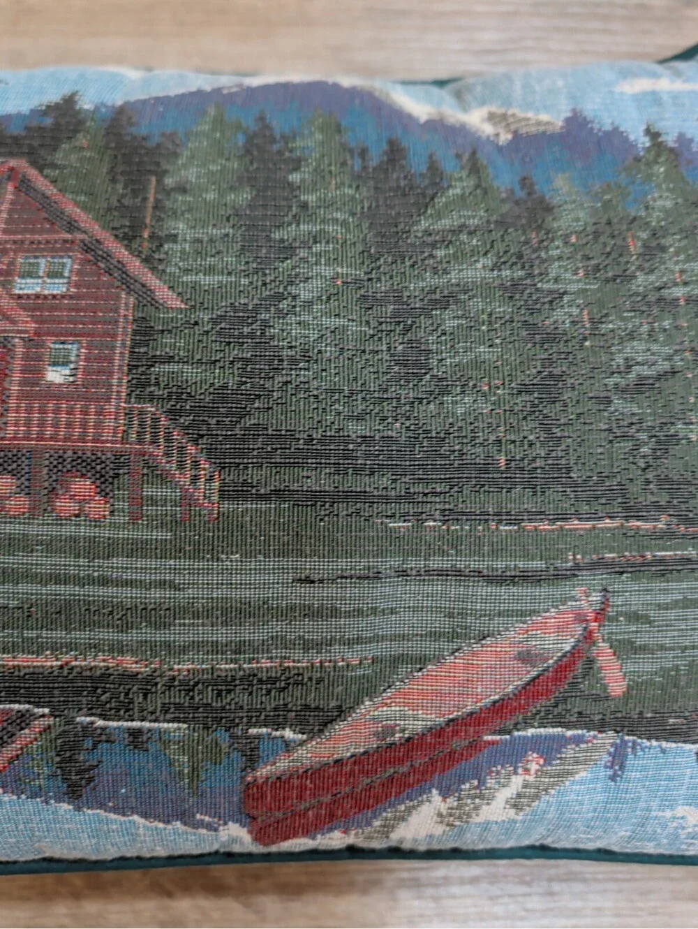 Vintage Woven Tapestry Accent Pillow 15.5